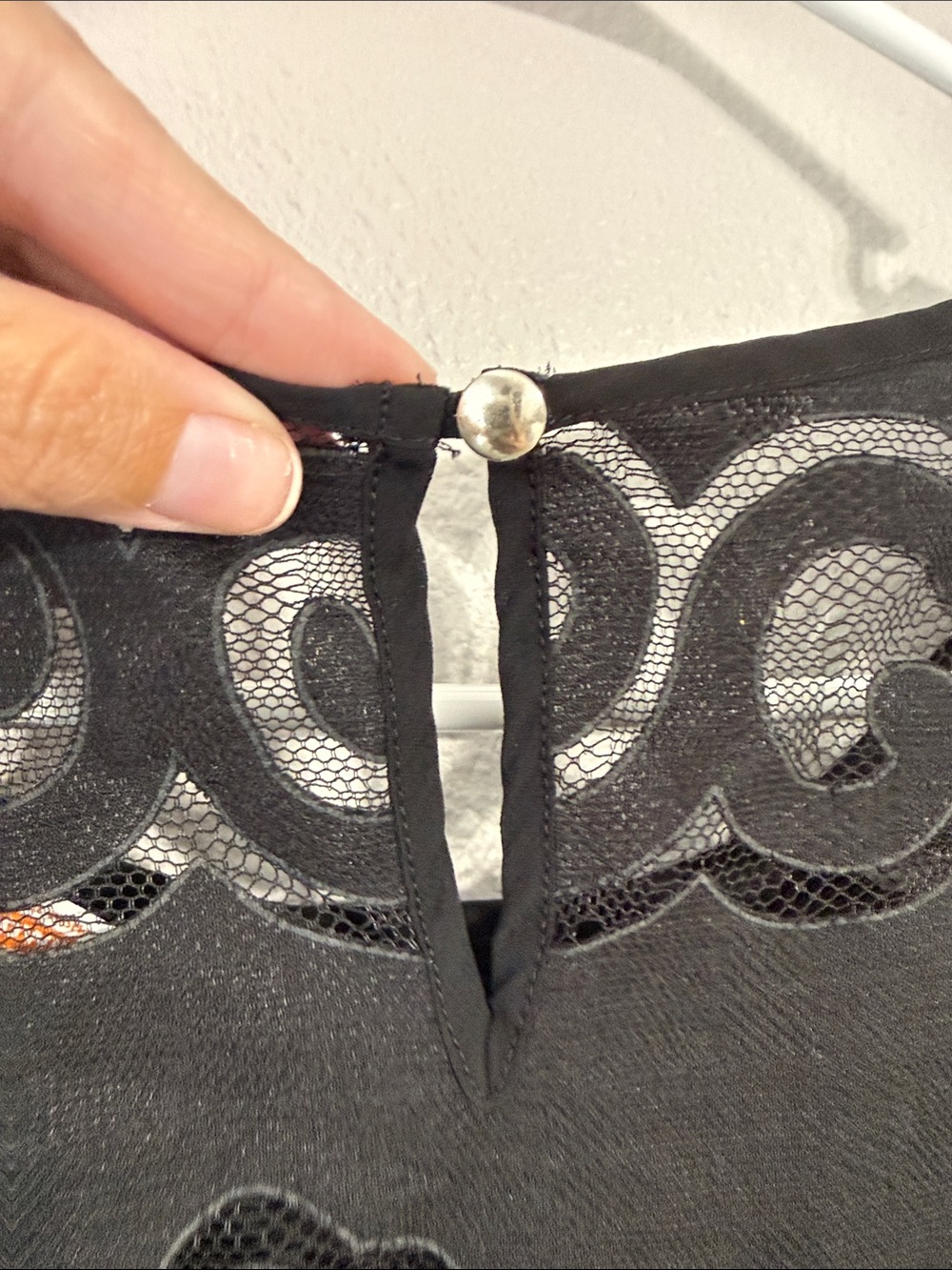 Banana Republic Black Lace Short Sleeve Blouse - Picture 7 of 10